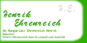 henrik ehrenreich business card